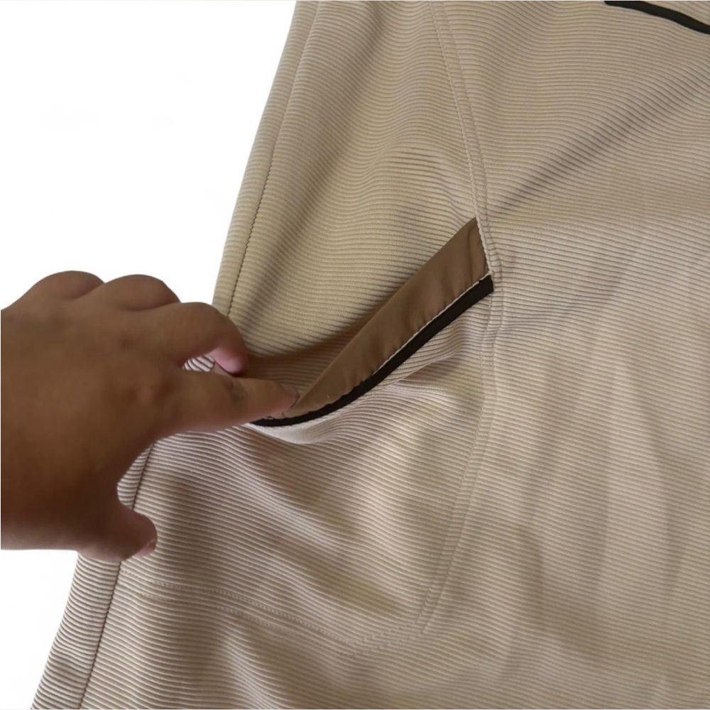 Entro Cream and Brown Sleeveless Mini Dress - Picture 4 of 5